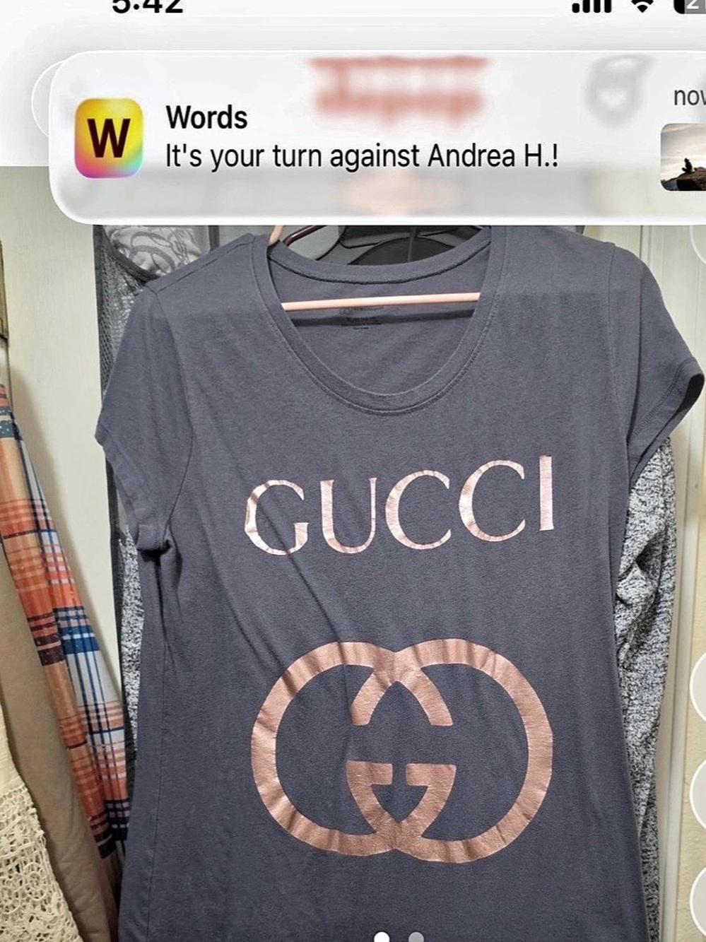 Gucci Logo Short Sleeve Tee in Gray